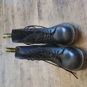 Black Doc Marten boots, Size 10 (W)